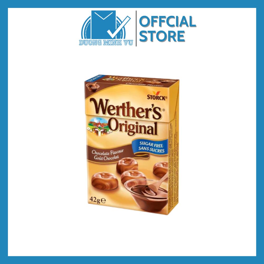 Kẹo Caramen Kem Sô-cô-la Werther's Original Chocolate Flavour Sugar Free 42g