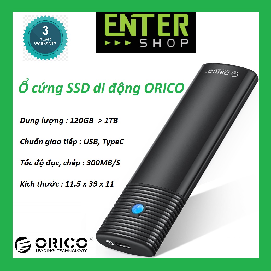 Ổ cứng ssd di động orico 120gb đến 1tb – typec 3.0