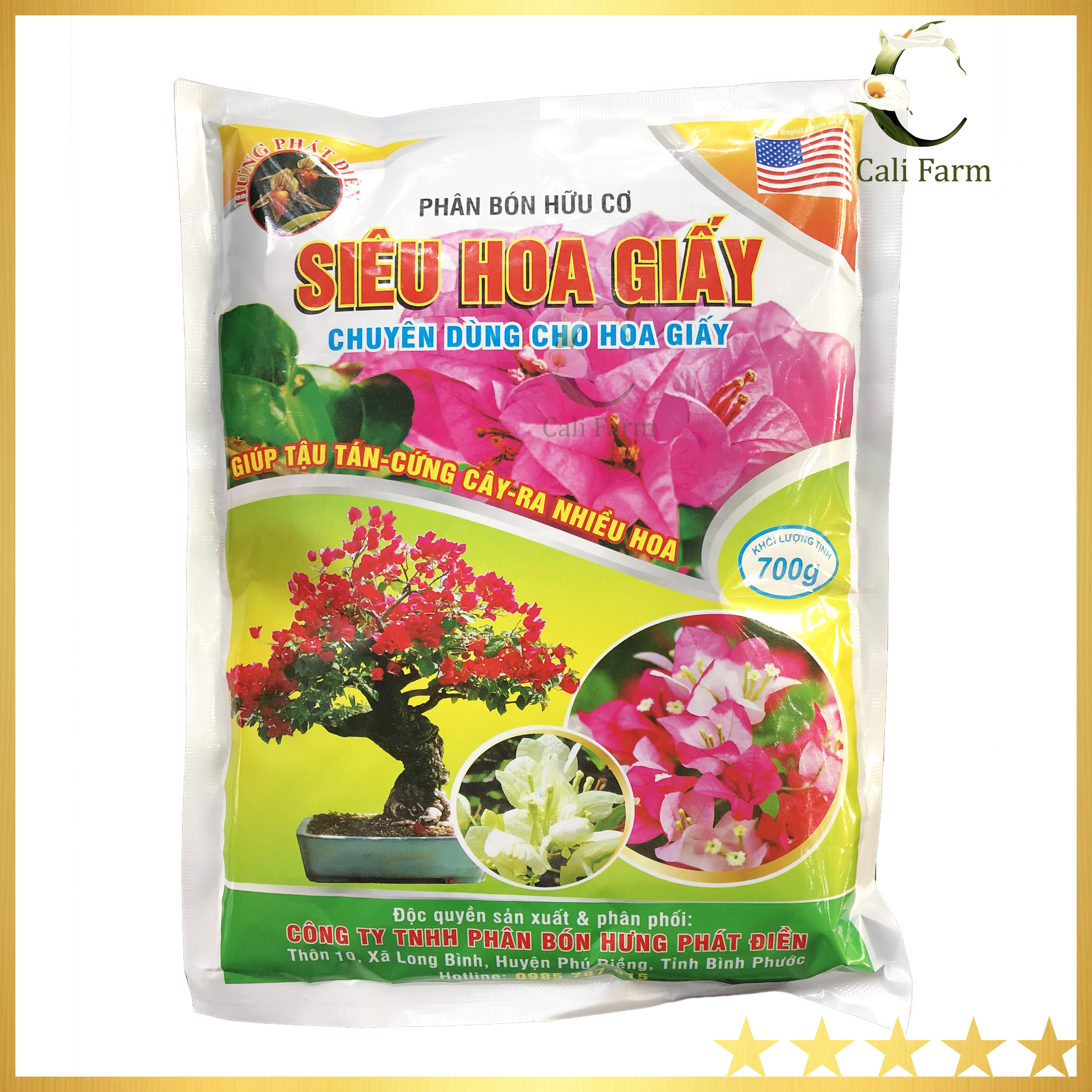 Phân bón hữu cơ SIÊU HOA GIẤY chuyên dùng cho Hoa Giấy và Hoa Sứ, Cây cảnh