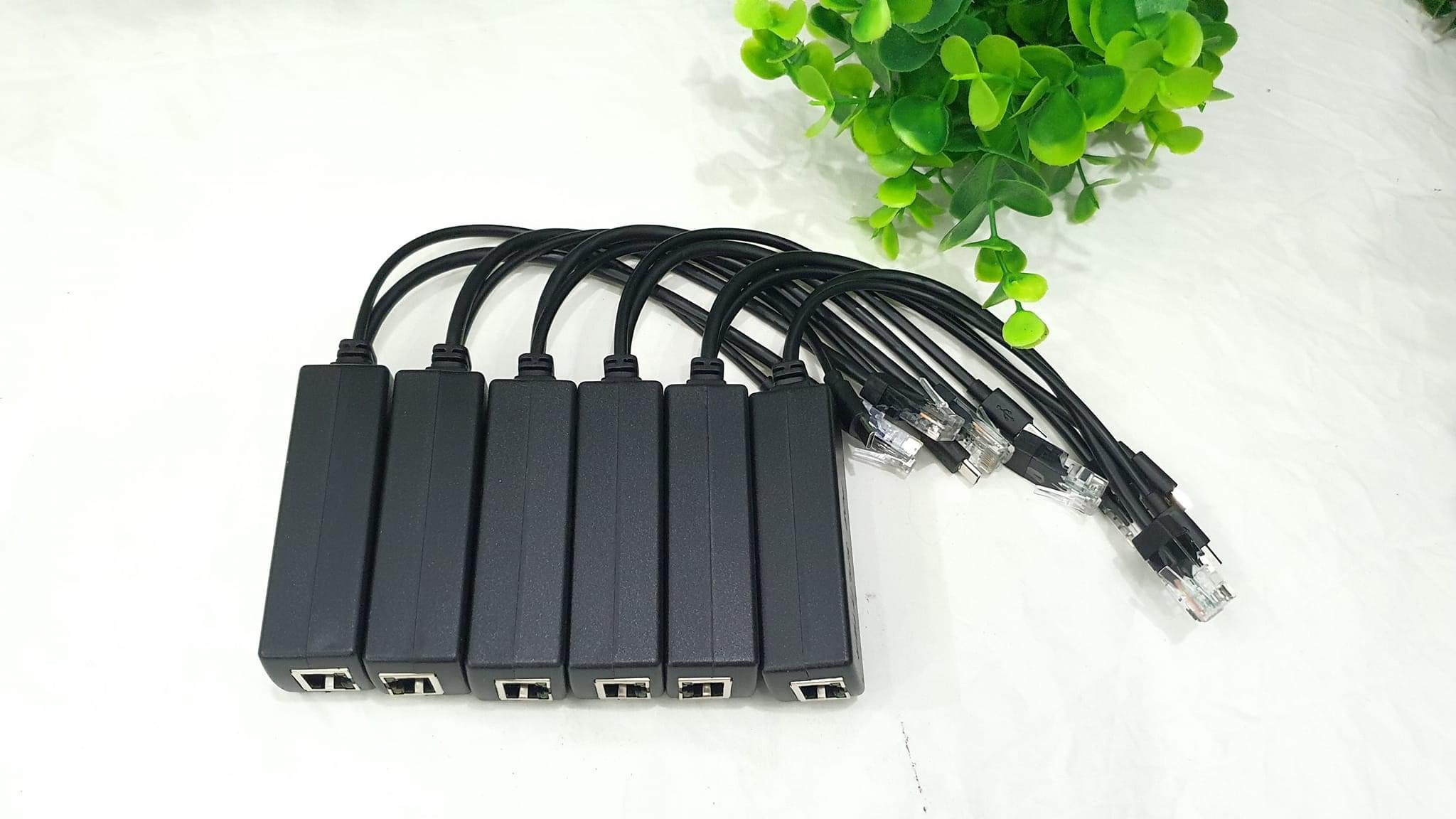 Combo bộ 5 poe splitlter 5v chân dẹt cho camera