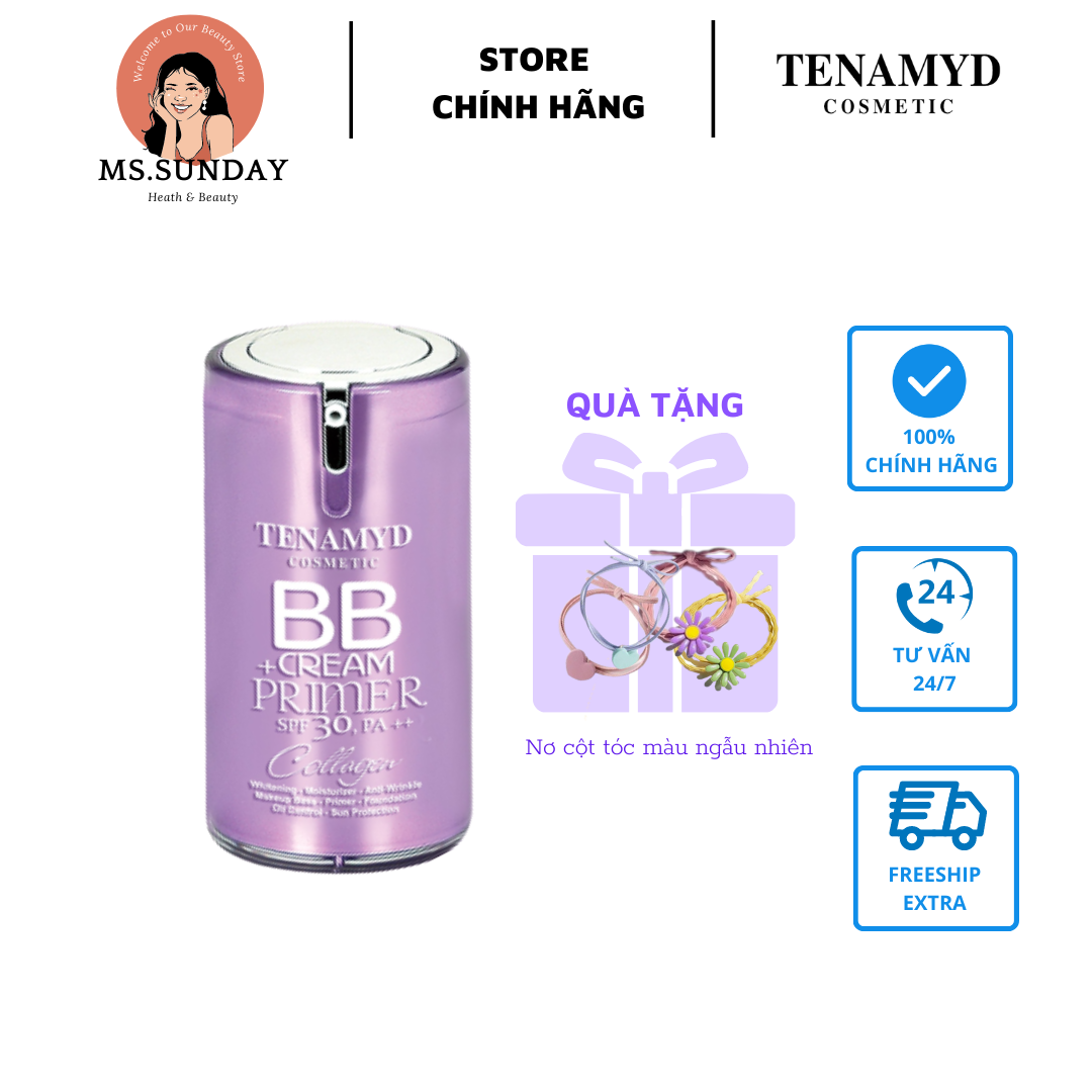 Bb cream + primer -tenamyd - kem trang điểm / chai/ 40g
