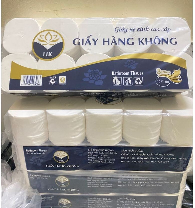 Giấy vệ sinh dai mịn 3 lớp - bịch 10 cuộn