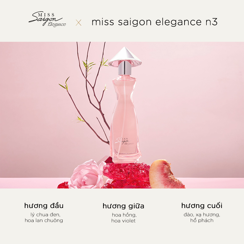 Nước Hoa Nữ Cao Cấp Miss Saigon Elegance Ruby EDP 50ml Hương Thơm Ngọt Ngào Nhẹ Nhàng Quyến Rũ HOARIENT Chính Hãng