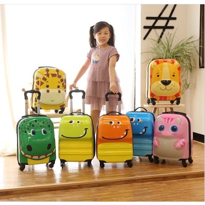 Vali hình thú cực cute cho bé, chất nhựa dẻo abs an toàn, chống va đập tốt.