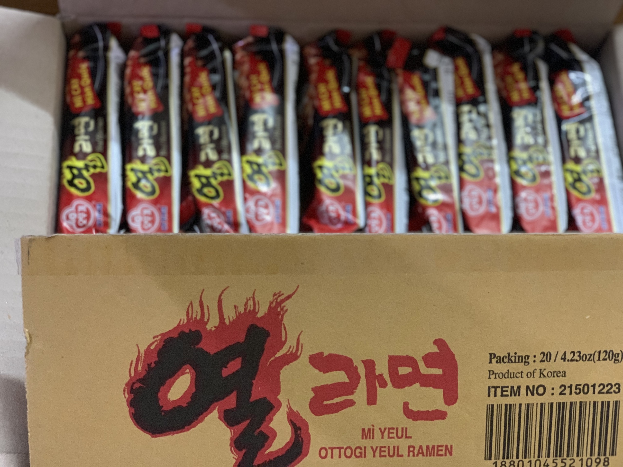 Combo 5 gói - Mì Yeul cay OTTOGI 120g ( Nhập khẩu Hàn Quốc)