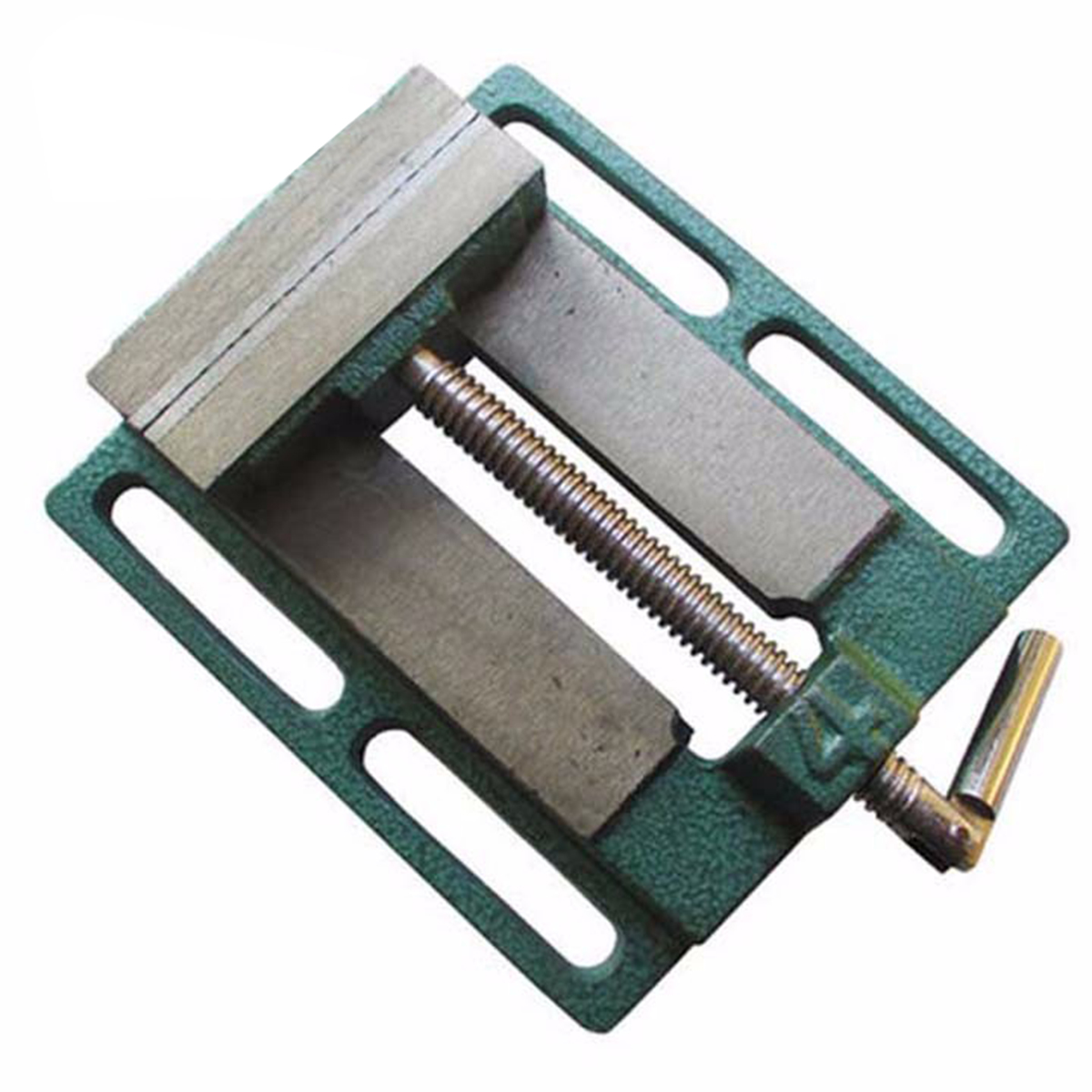 Ê tô kẹp bàn khoan cỡ lớn 4inch - Độ mở ngàm 10cm - Xám, Xanh - Gang,Thép