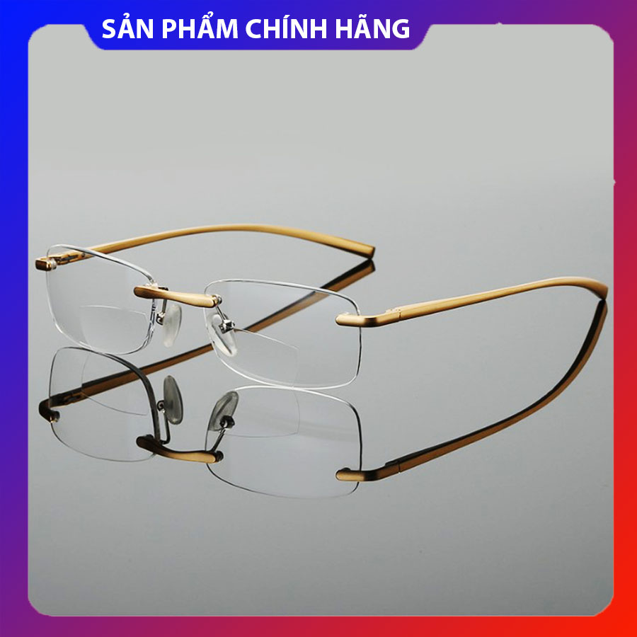 Kính viễn thị hai tròng nhìn xa và gần TITANIUM nhật bản siêu bền và sang chống mỏi mắt và nhức mắt