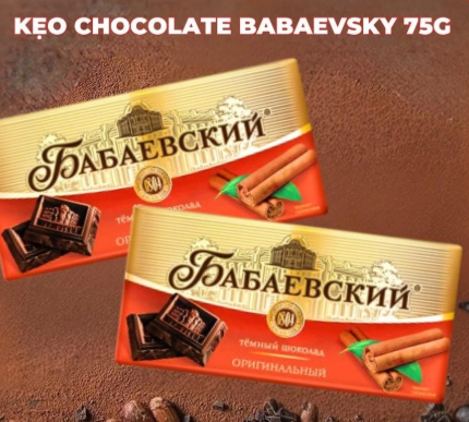 Socola thanh lâu đài Babaevski 90g vị cacao nguyên bản