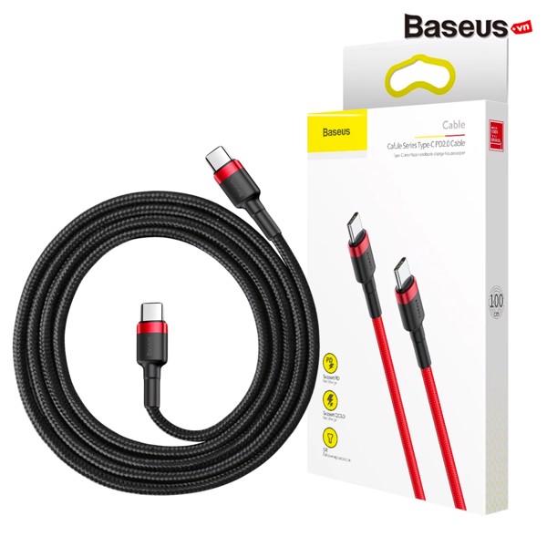 Cáp sạc nhanh baseus cafule type c to type c pd cho samsung s9/s9plus/s10/s10 plus/note9/note 10/note 10plus