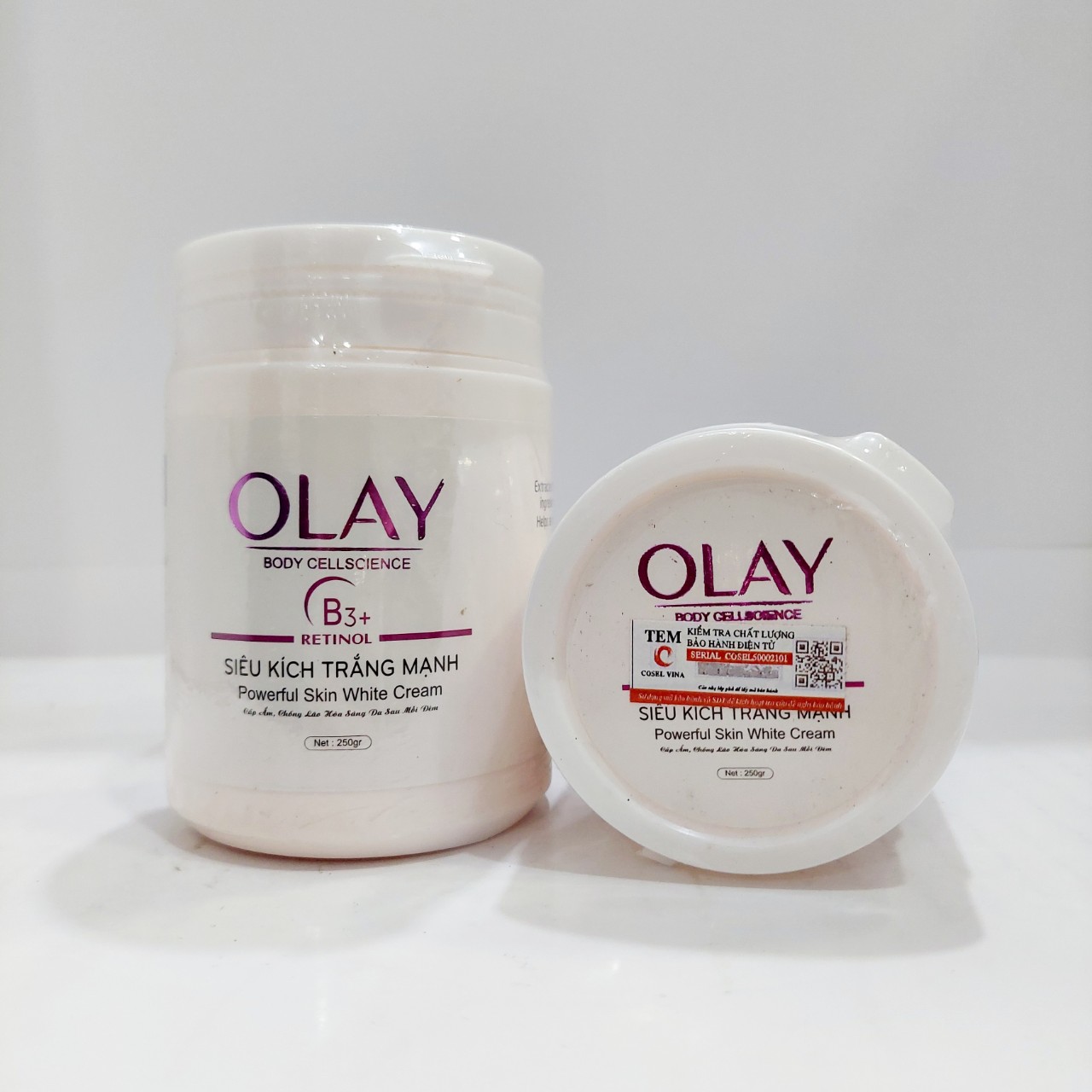 Kem Trắng Da Body Olay B3+ Retinol / Dạng hủ 250g