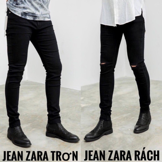 Quần jeans nam zr đen quần jean dáng skinny vakado