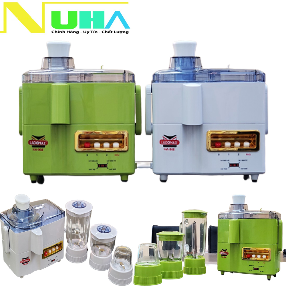 Máy xay ép đa năng 4 in 1 Ladomax HA-968 công suất 650W gồm 4 cối ép xay sinh tố, xay tiêu, xay cháo