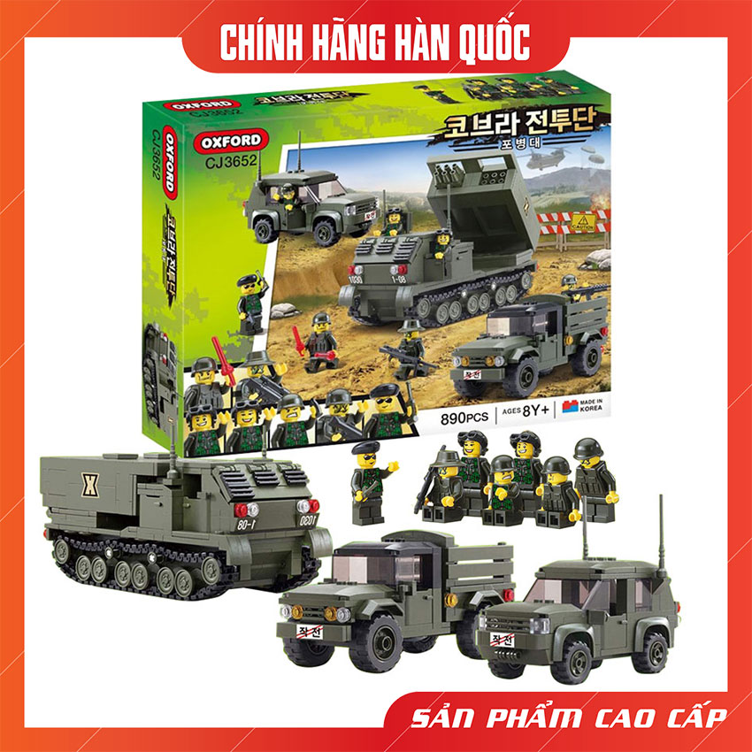 [HCM]Xe quân đội đồ chơi trẻ em - Đồ chơi lắp ráp lực lượng quân sự Oxford CJ3652 gồm 890 mảnh ghép phát triển tư duy cho bé từ 8 tuổi