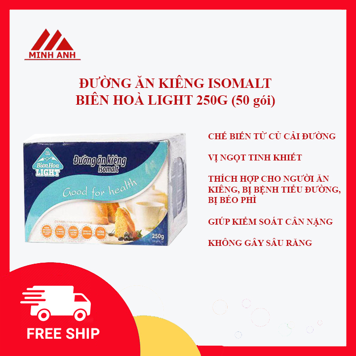 Đường ăn kiêng Isomalt Biên Hoà Light 250g , nguyên liệu nhập khẩu từ Đức, đường ăn kiêng cho người tiểu đường, béo phì