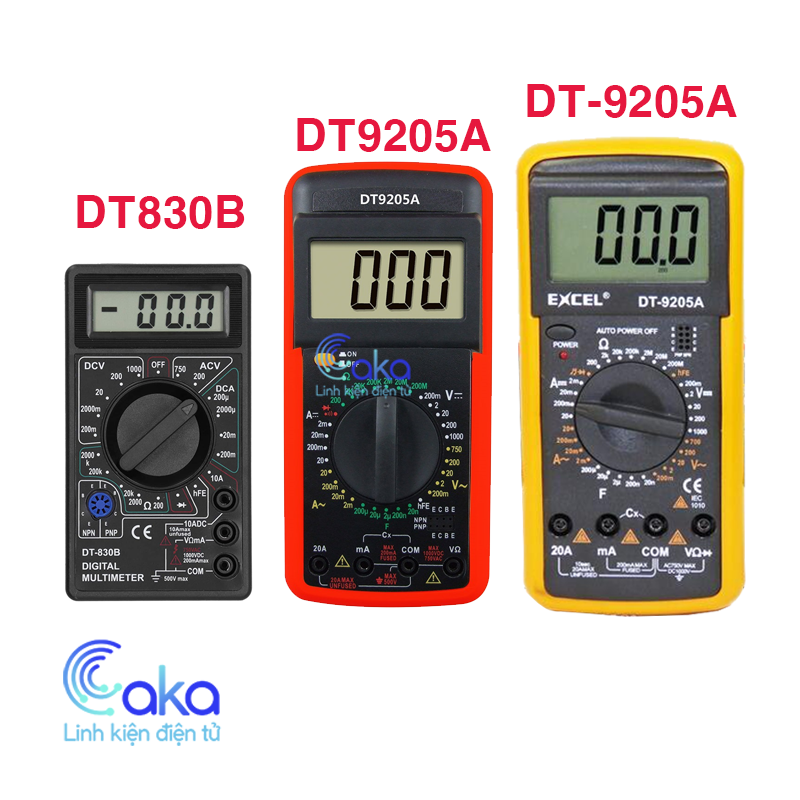 Đồng hồ đo vạn năng dt830b dt9205a hiển thị số chất lượng
