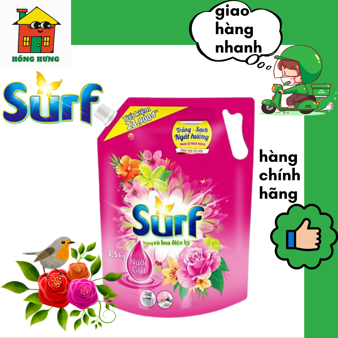 Nước giặt Surf hương cỏ hoa diệu kỳ 3.5kg - Hồng Hưng Shop
