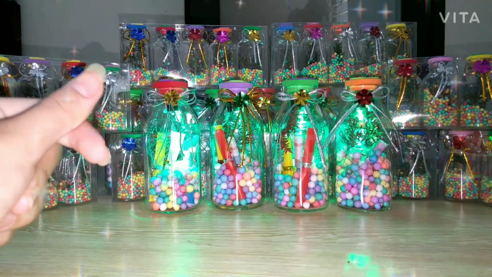 LỌ ƯỚC NGUYỆN NÚT XỐP ✨[ CÓ ĐÈN ]✨siêu đẹp , hàng handmade, siêu rẻ,🌺 nút xốp độc đáo, thủy tinh trong suốt , bền