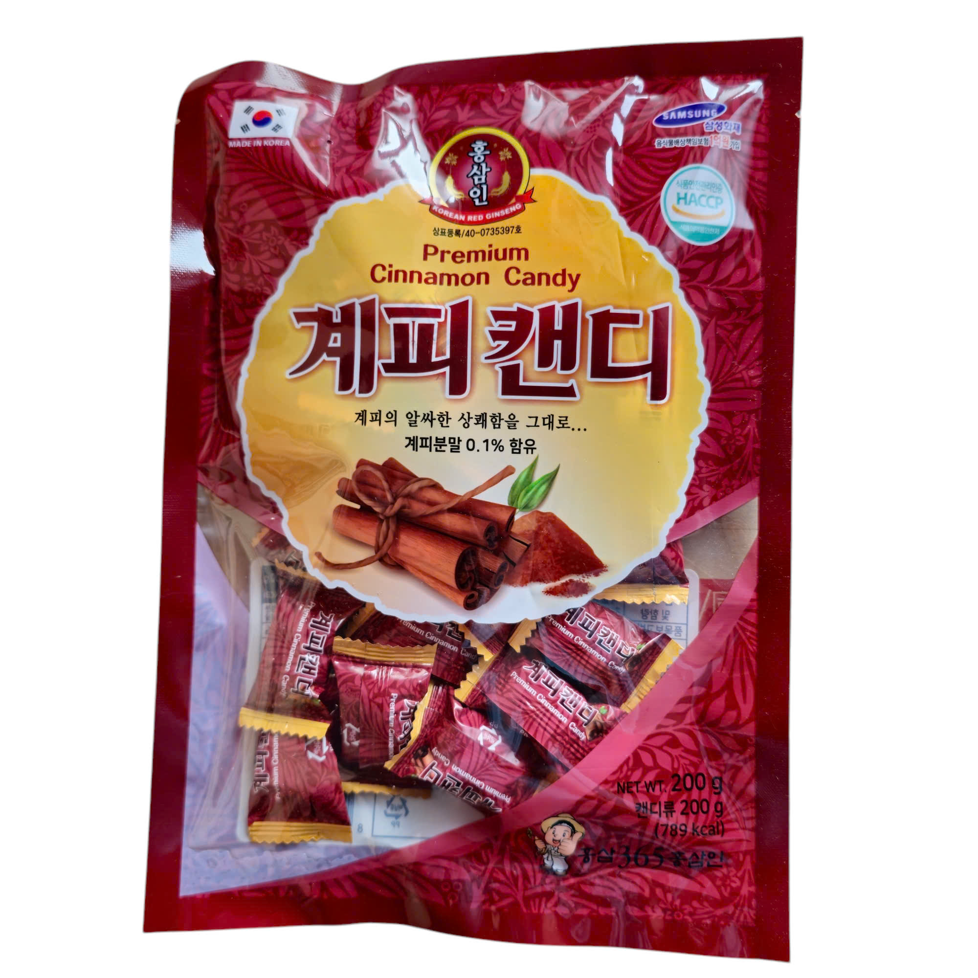 KẸO QUẾ HÀN QUỐC GÓI 200gr (date mới 2026)