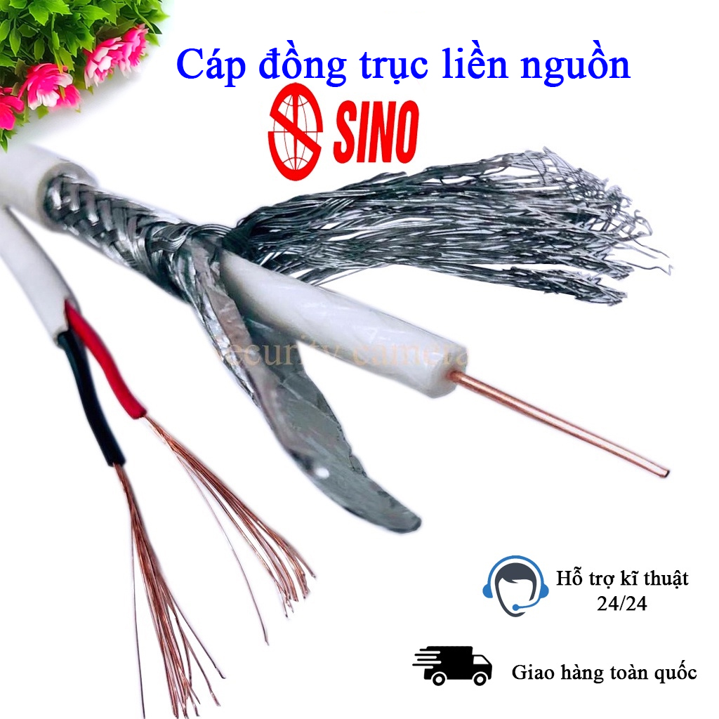 Dây cáp đồng trục liền nguồn SINO cao cấp chuyên dụng cho Camera
