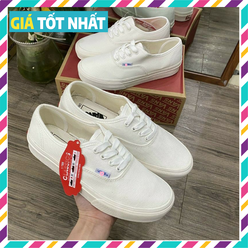 Giày vans lười nam nữ , Giầy Sneaker classic thể thao , old skool hai màu Đen Trắng hàng cao cấp giá rẻ Full Boxm Bill Tag