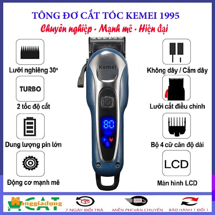 Tông đơ cắt tóc chuyên nghiệp km-1995 tông đơ cắt tóc kemei 1995, tông đơ chính hãng tông đơ cắt tóc không dây chuyên nghiệp kemei km-1995 tông đơ, tông đơ cắt tóc không dây kemei km-1995 tông đơ cắt tóc kemei 1995 | lazada.vn