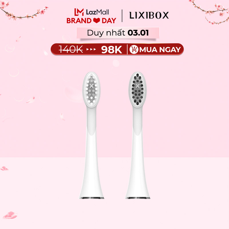 Combo 2 Đầu Bàn Chải Điện Halio Sonic Whitening Electric Toothbrush