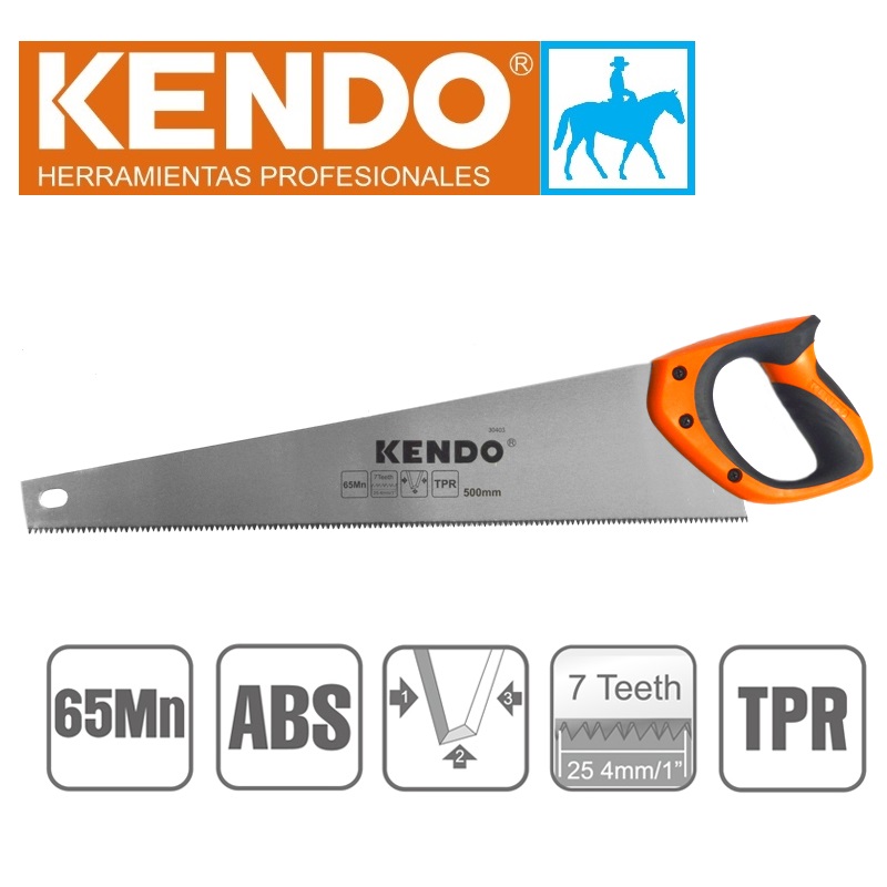 Cưa lá liễu cưa gỗ 20inch 500mm 65mn tpr kendo 30403