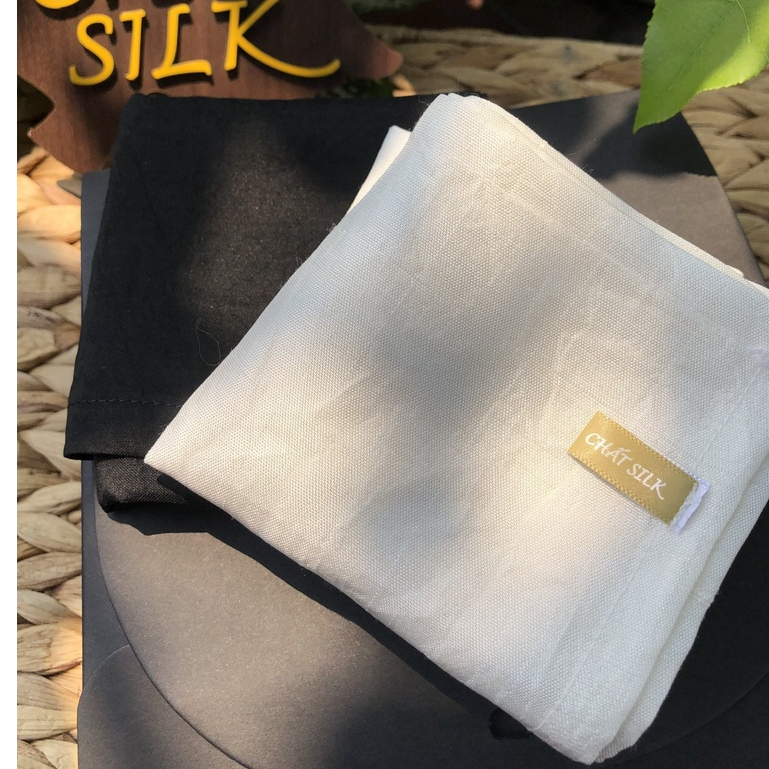 Khăn tay lụa tơ tằm cao cấp CHẤT SILK 100% thiên nhiên kích thước 40cmx40cm