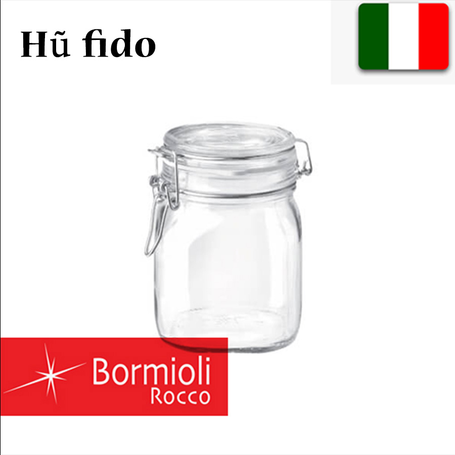 Hũ thủy tinh nắp cài(gài) Fido 750ml (Bormioli Rocco)[nhập khẩu]