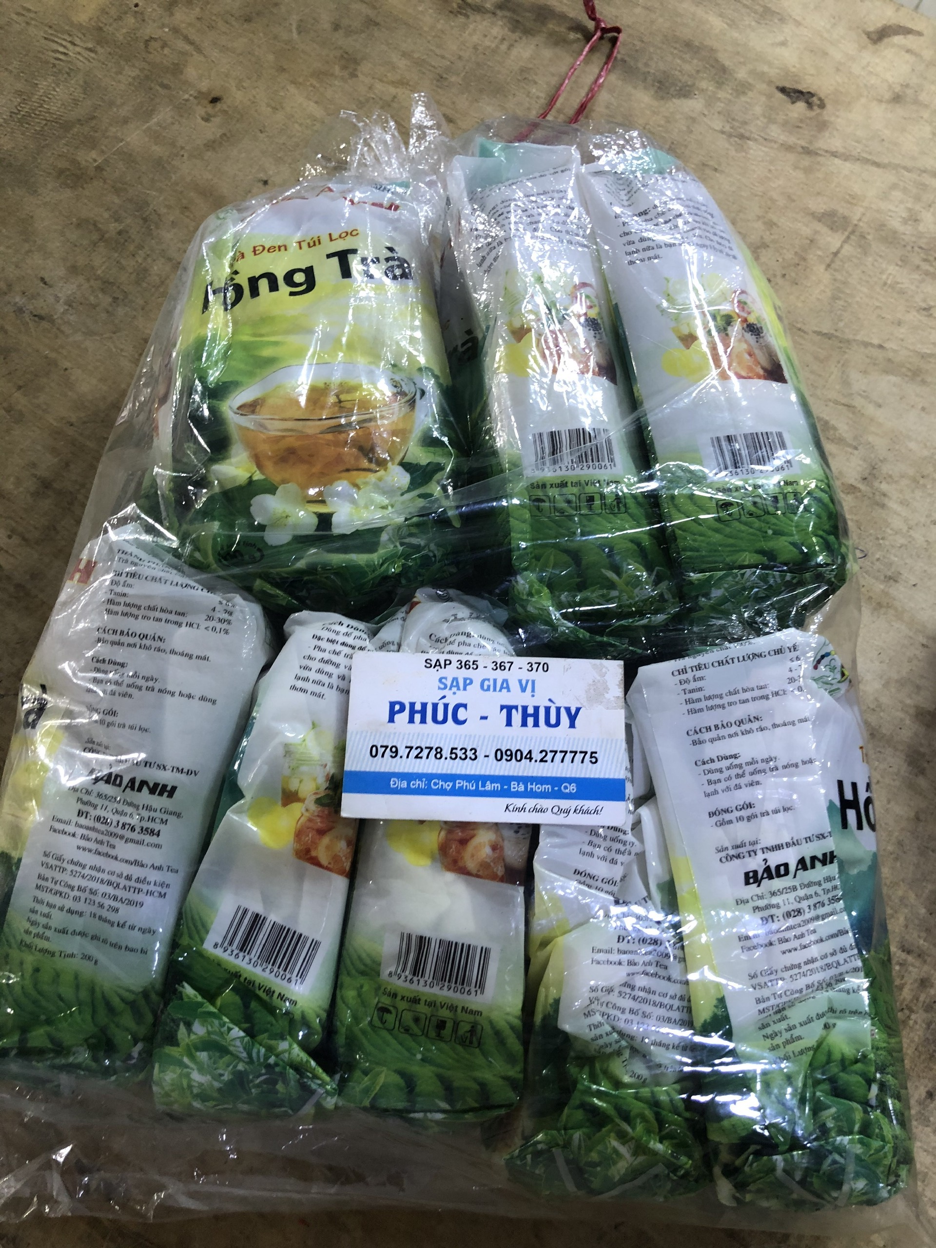 Hồng trà Bảo Anh, trà đen túi lọc
