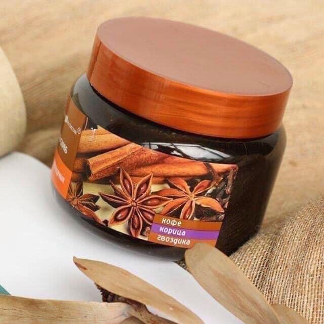 Tẩy Da Chết Body Exclusive Cosmetic Quế Hồi Cafe Gel Scrub Coffee & Cinnamon Cloves 380g