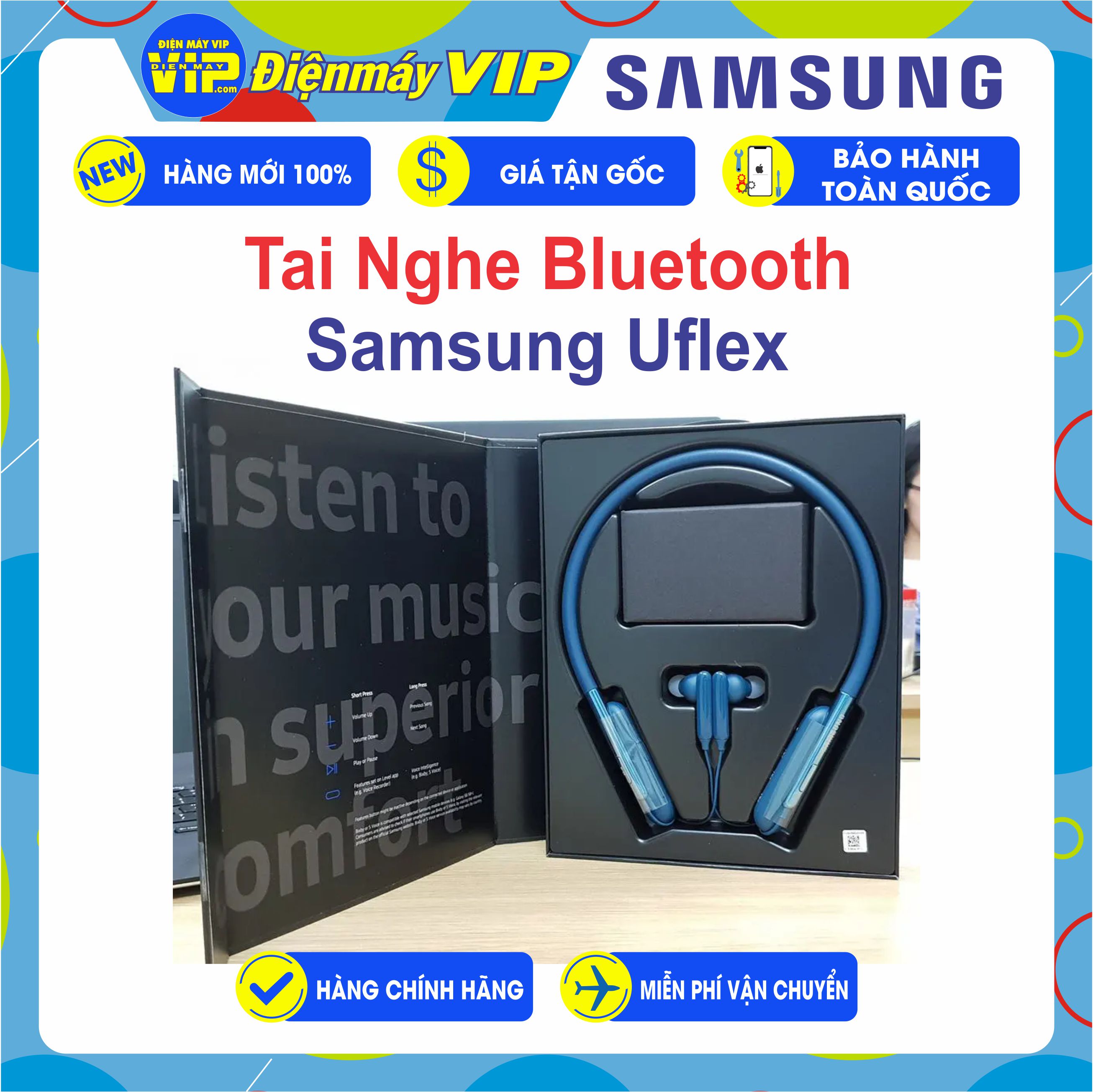 Tai nghe bluthooth samsung uflex hàng chính hãng