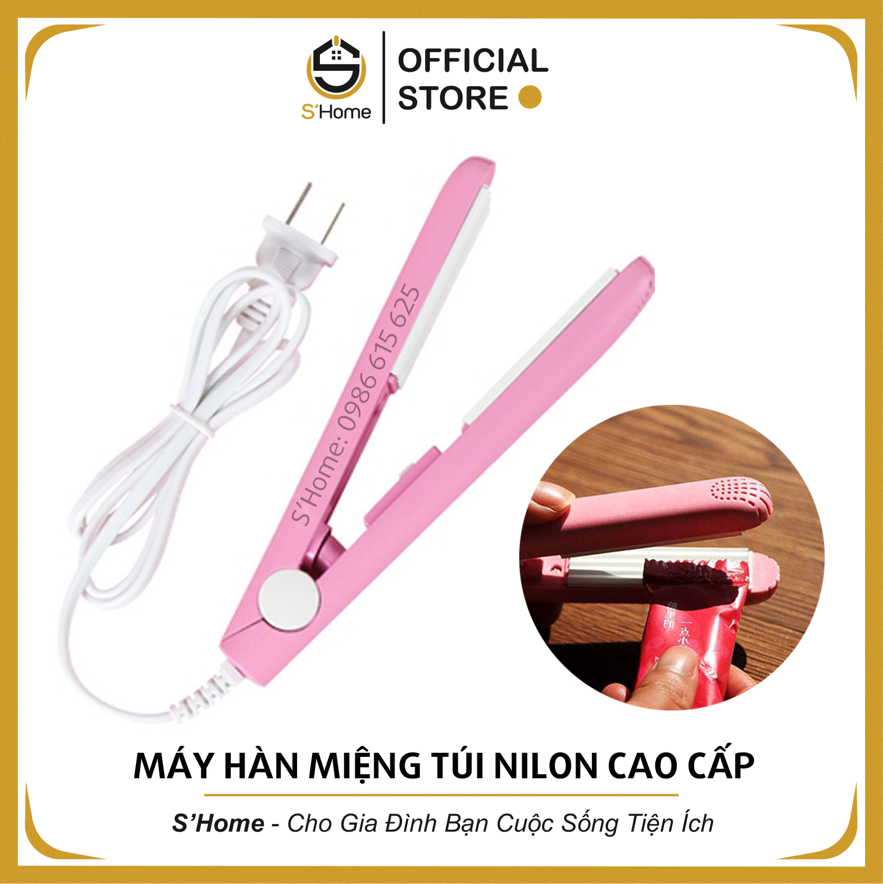 Máy Hàn Túi Nilon, Máy Hàn Miệng Túi Mini Cầm Tay Đa Năng, Tiện Lợi 3x9cm - S'Home - SH35