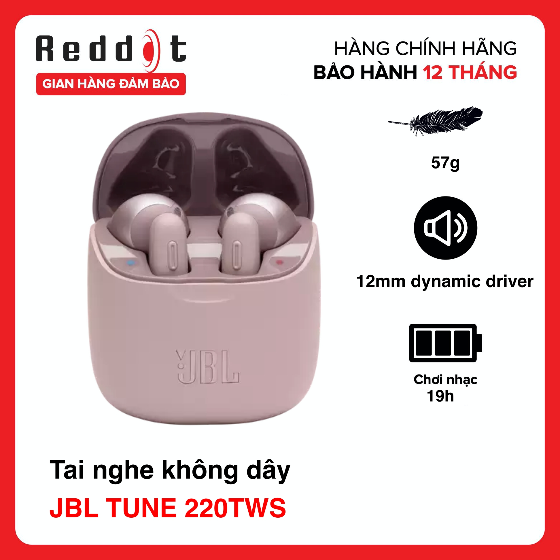 TAI NGHE True Wireless JBL TUNE 220TWS - Hàng Chính Hãng - Reddot  Mall