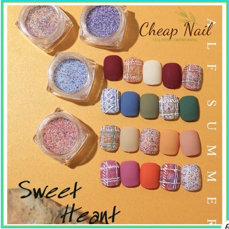 Nhũ dạ nail, nhũ kẻ dạ trang trí móng chuyên nghiệp set 6 hũ CHEAP NAIL