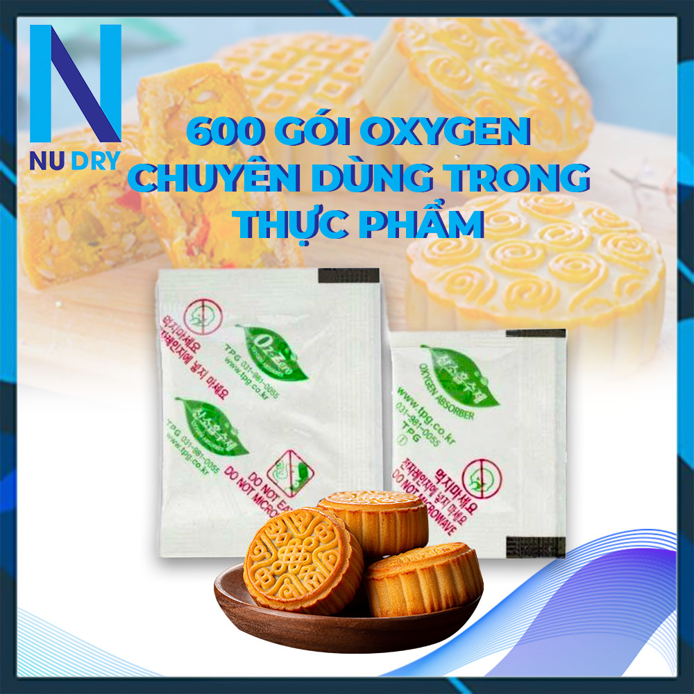 COMBO 600 Gói hút ẩm Thực phẩm dùng cho Bánh Trung Thu,các loại bánh, cá khô, chống ôi thiu túi hút khí oxy