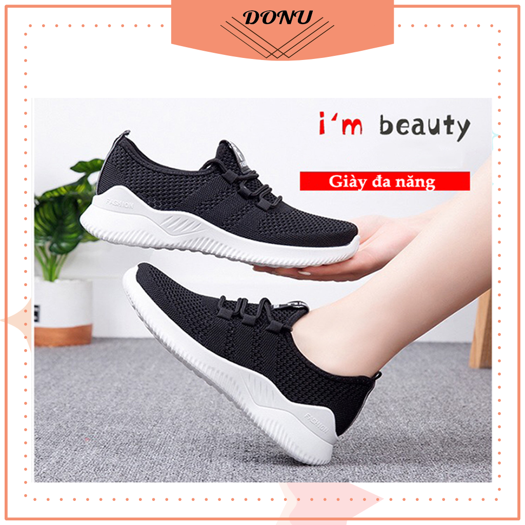Giày nữ , Giày thể thao nữ , Giày nữ thời trang vải dệt thoáng khí