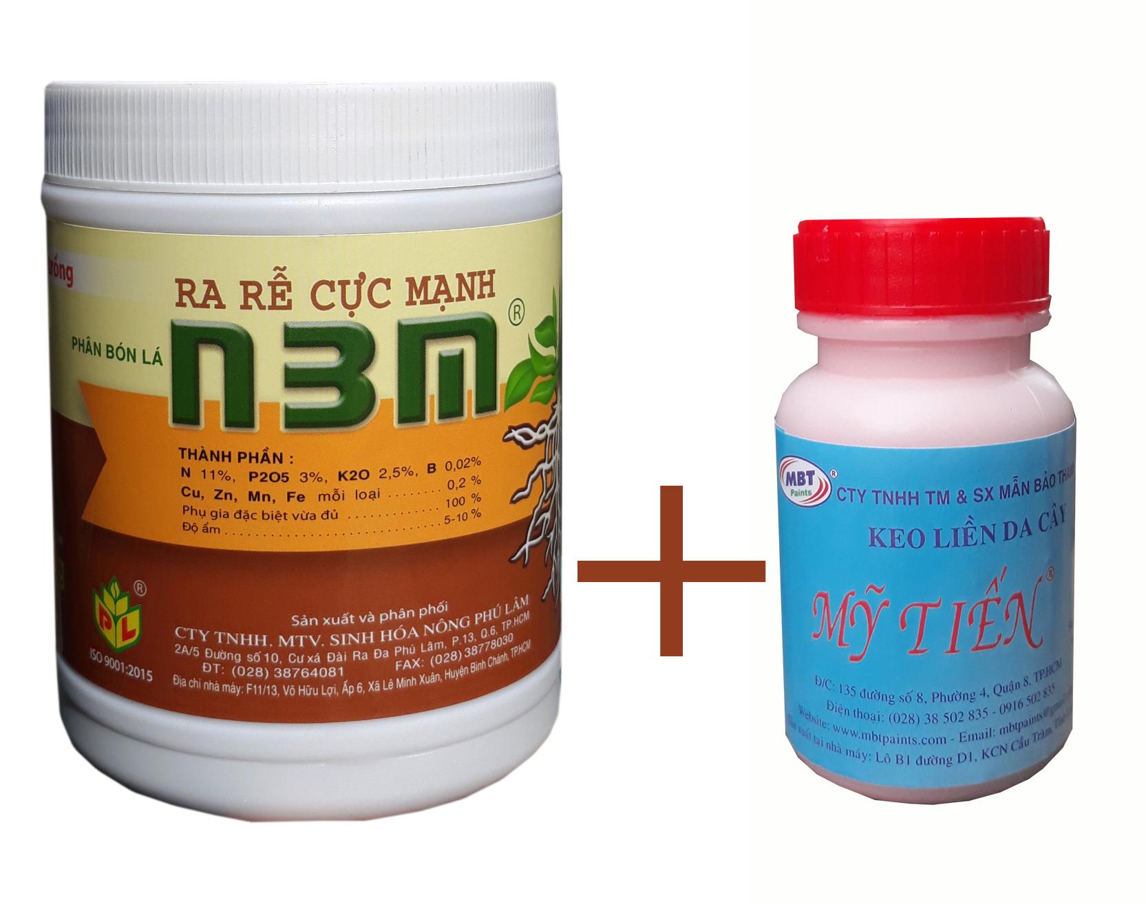 Bộ 1 hủ phân bón lá n3m 500g và 1 hủ keo liền da mỹ tiến 100g san pham chiet canh ra re