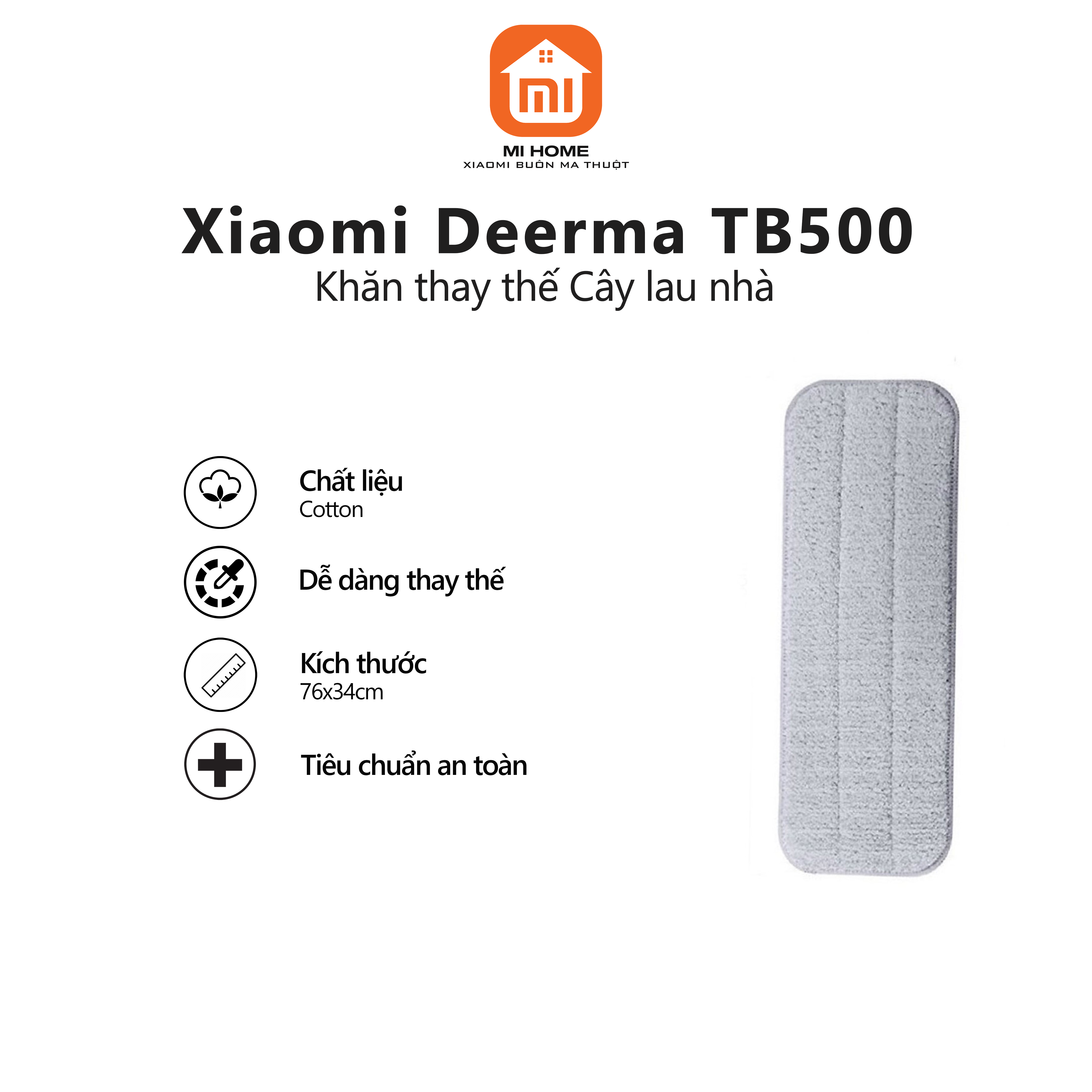 Khăn thay thế Cây lau nhà Xiaomi Deerma TB500