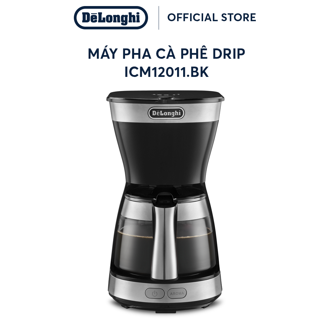Máy pha cà phê drip DeLonghi ICM12011.BK