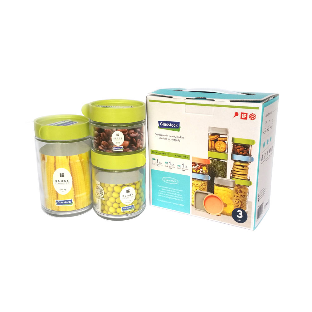 Bộ 03 hũ thủy tinh
250 + 400 + 600ml