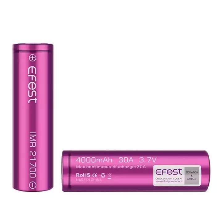 Pin sạc efest imr 21700 4000mah 30a 3.7v purple battery