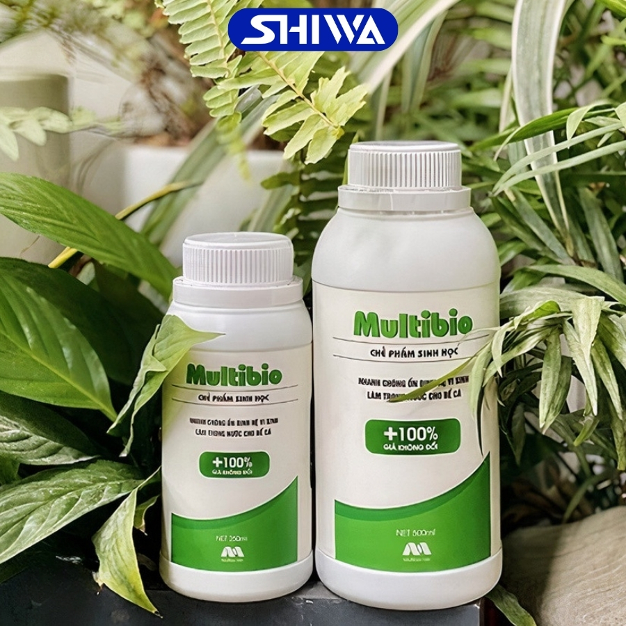 Vi sinh làm trong nước bể cá cảnh multibio - vi sinh cho hồ cá loại 150ml/ 250ml / 500 ml -shiwa