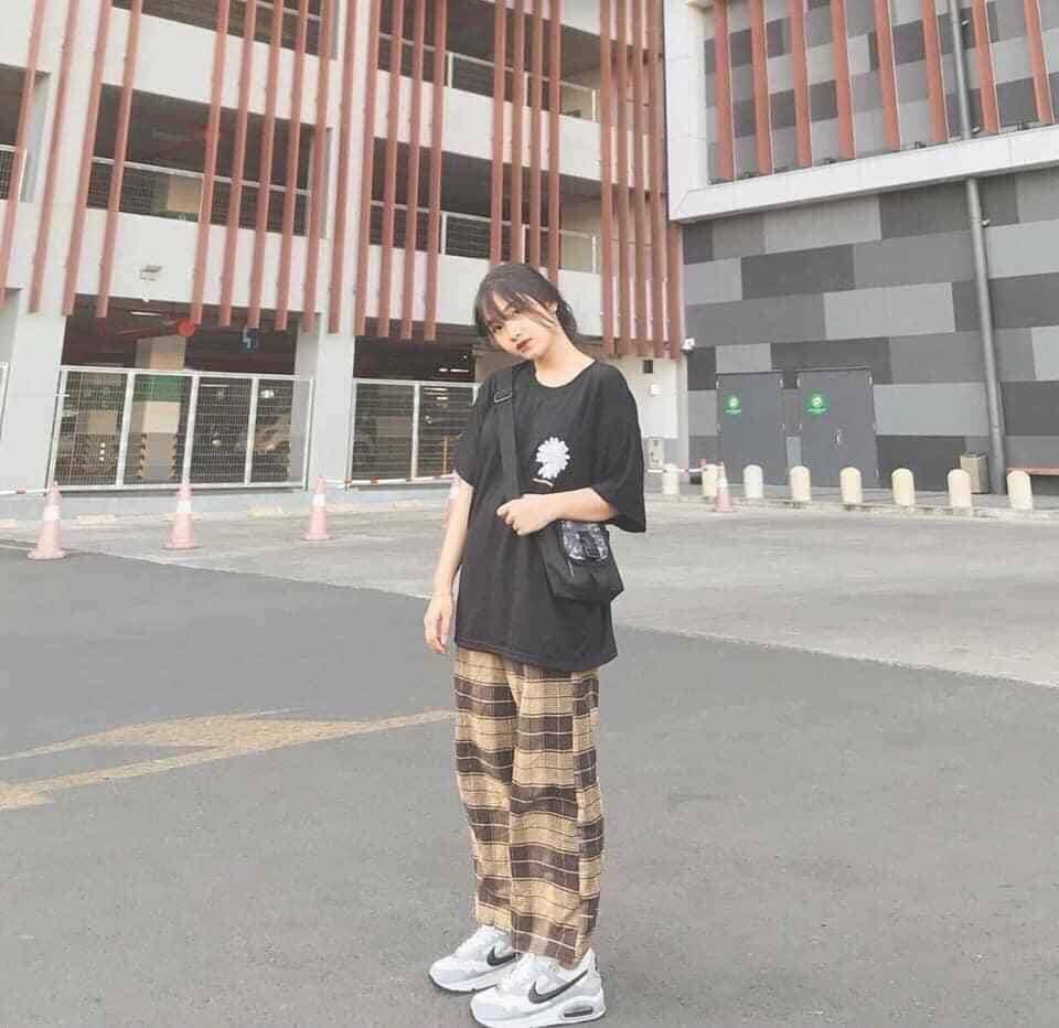 [HCM]Quần kaki nữ CARO ống rộng cực hot h0t