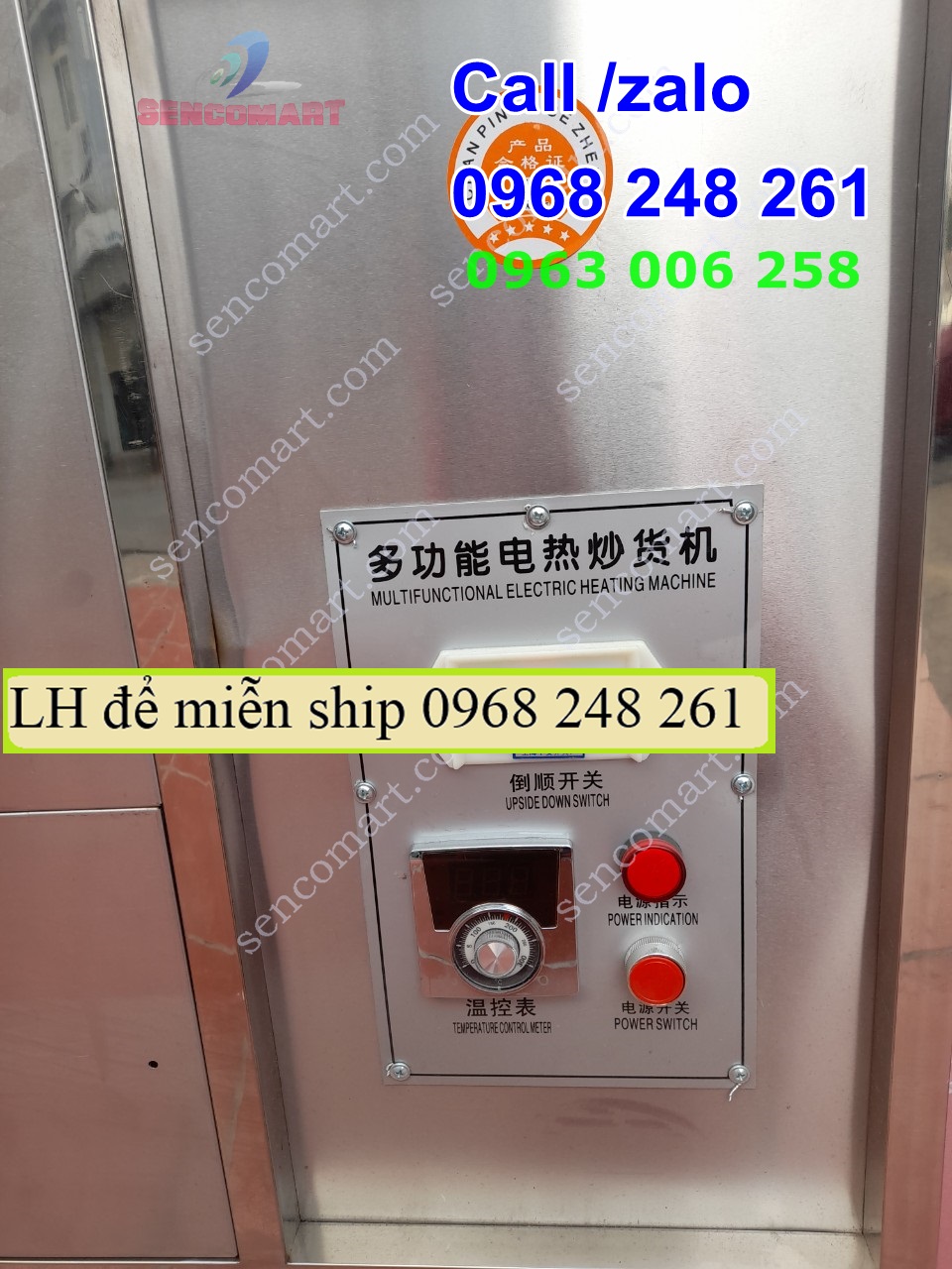 Máy rang đa năng, hạt dẻ, hạnh nhân, 15kg, chạy gas và ac quy
