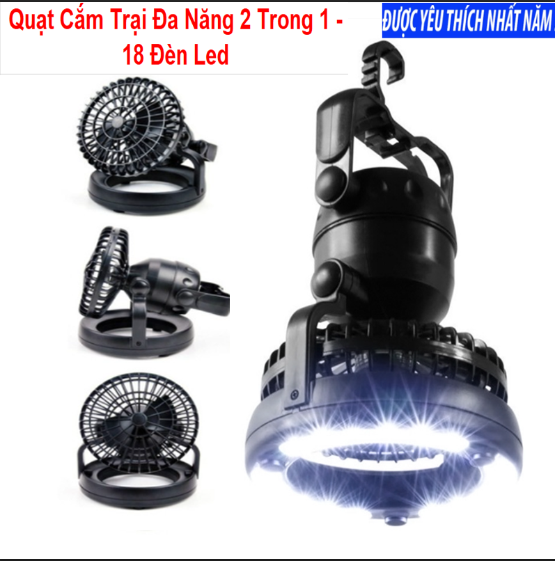 [SALE KHỦNG] Dụng Cụ Cắm Trại, Đồ Cắm Trại Giá Rẻ,Đèn Pin Led Dã Ngoại,Quạt Cắm Trại Kiêm Đèn Led 18 Bóng Siêu Sáng Siêu Nhẹ Kèm Móc Treo Cắm Trại Ngoài Trời Chịu Thời Tiết,Sử Dụng Ngoài Trời,Trong Nhà,Bh 12 Tháng