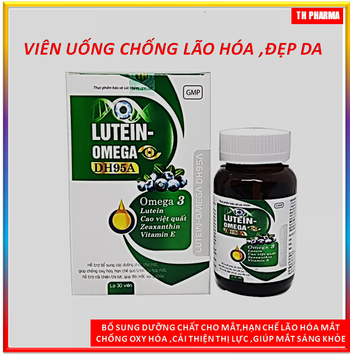 Viên uống Bổ Mắt cải thiện thị lực LUTEIN OMEGA DH95A - ngăn ngừa thoái hóa võng mạc, cận thị, loạn thị và các vấn đề thủy tinh thể
