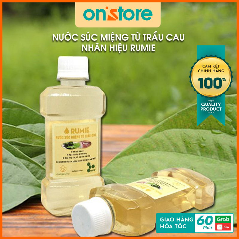 Nước súc miệng từ trầu cau sạch miệng chắc răng - 220ml