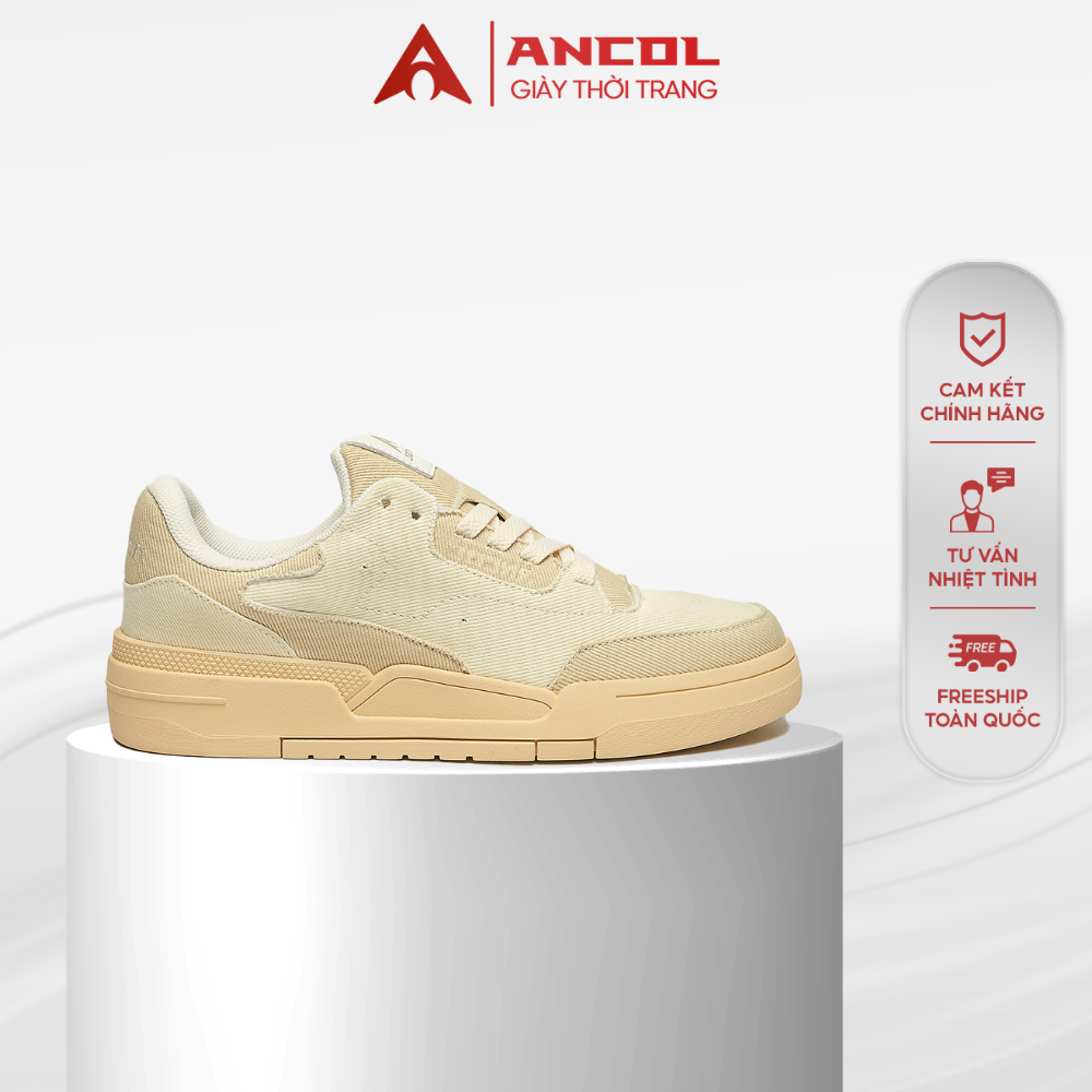 {Siêu cuối tháng} Giày sneaker thời trang Ancol Losofut Bravy cho Nam Nữ Size 39-43, chất liệu da bò thật 100%, miếng lót giày Eva, đế cao su tái chế êm chân, có lỗ thoáng khí.