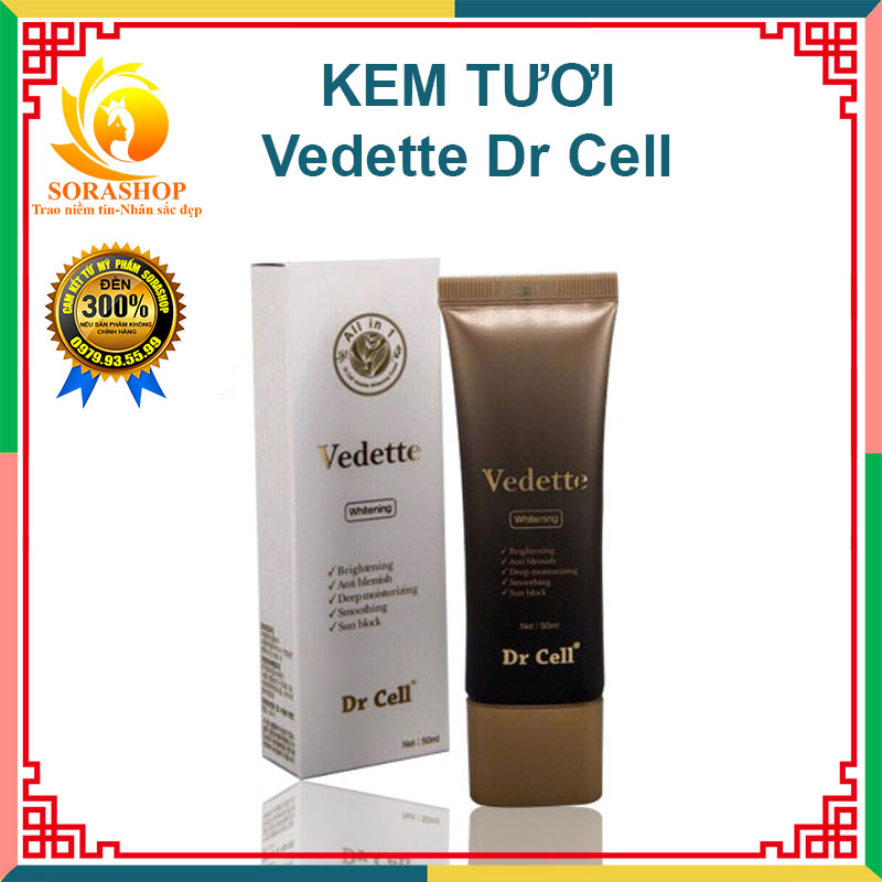 Kem tươi vedette dr cell hàn quốc dưỡng da, chống nắng vượt trội